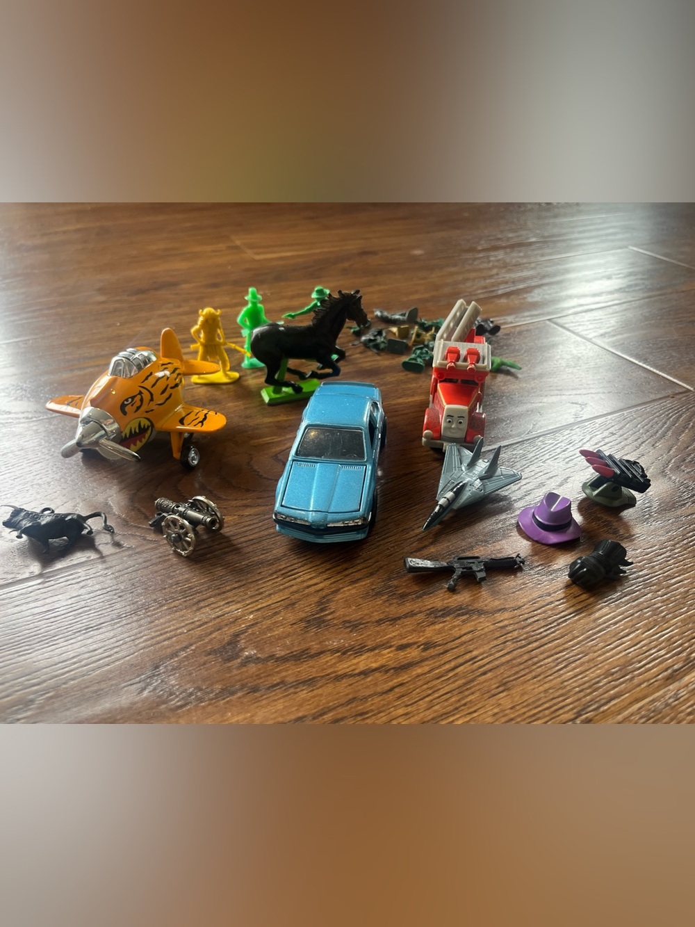 Assorted Kids Toy Vehicles & Figures truck, tiger Plane, micro machines jet